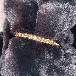 J Crew Cuff Bracelet - Rose Colored Glass Stones